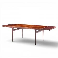  NIELS O MOLLER Niels Moller Danish Rosewood Hidden Leaf Expanding Dining Table with 2 Leaves - 4654605
