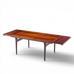  NIELS O MOLLER Niels Moller Danish Rosewood Hidden Leaf Expanding Dining Table with 2 Leaves - 4654614