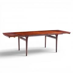  NIELS O MOLLER Niels Moller Danish Rosewood Hidden Leaf Expanding Dining Table with 2 Leaves - 4659610