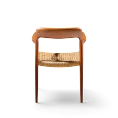  NIELS O MOLLER Niels Moller Model 57 Mid Century Danish Teak and Rope Captains Chairs Pair - 4719662