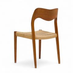  NIELS O MOLLER Niels Moller Model 71 Danish Teak and Paper Cord Dining Chairs Set of 6 - 4320471