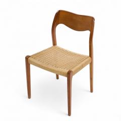  NIELS O MOLLER Niels Moller Model 71 Danish Teak and Paper Cord Dining Chairs Set of 6 - 4320477