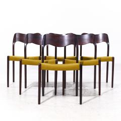  NIELS O MOLLER Niels Moller Model 71 Mid Century Danish Rosewood Dining Chairs Set of 6 - 4153355