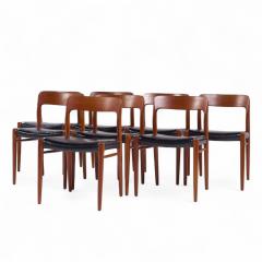 NIELS O MOLLER Niels Moller Model 75 Mid Century Danish Teak Dining Chairs Set of 8 - 4298060