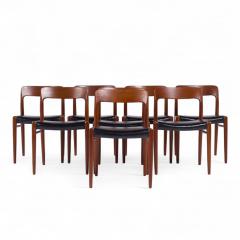  NIELS O MOLLER Niels Moller Model 75 Mid Century Danish Teak Dining Chairs Set of 8 - 4298062