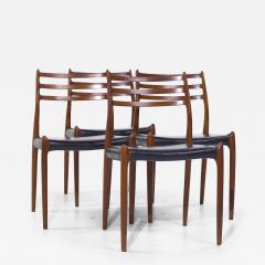  NIELS O MOLLER Niels Moller Model 78 Mid Century Danish Teak Dining Chairs Set of 4 - 4159330