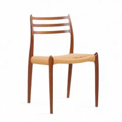  NIELS O MOLLER Niels Moller Model 78 Mid Century Danish Teak and Rope Dining Chairs Set of 8 - 4283739
