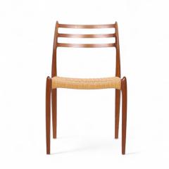  NIELS O MOLLER Niels Moller Model 78 Mid Century Danish Teak and Rope Dining Chairs Set of 8 - 4283741