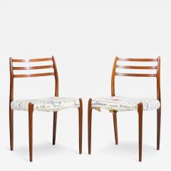  NIELS O MOLLER Niels Moller Model 78 Mid Century Rosewood Dining Chairs Pair - 4441043
