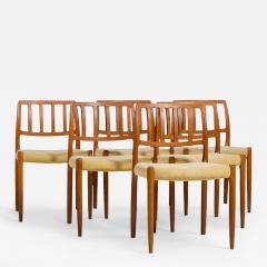  NIELS O MOLLER Niels Moller Model 83 Mid Century Danish Teak Dining Chairs Set of 6 - 4412194