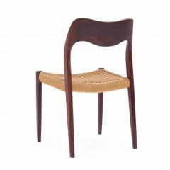  NIELS O MOLLER Niels Moller Model Mid Century Danish Rosewood and Cord Dining Chair - 4294346