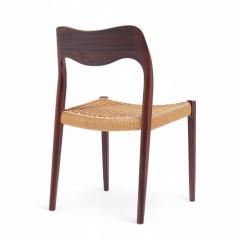  NIELS O MOLLER Niels Moller Model Mid Century Danish Rosewood and Cord Dining Chair - 4294348