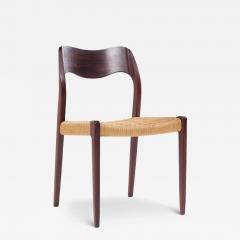  NIELS O MOLLER Niels Moller Model Mid Century Danish Rosewood and Cord Dining Chair - 4296995