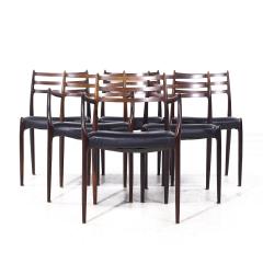  NIELS O MOLLER Niels Moller Models 78 62 Mid Century Danish Rosewood Dining Chairs Set of 6 - 4029992