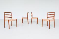  NIELS O MOLLER Niels Otto Moller model 85 dining chairs in teak Denmark 1960 - 3713671