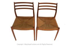  NIELS O MOLLER Pair Mid Century Niels Otto Moller Model 78 Teak Chairs - 3285763