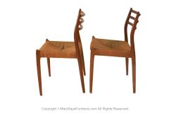  NIELS O MOLLER Pair Mid Century Niels Otto Moller Model 78 Teak Chairs - 3285766