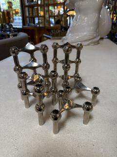  Nagel Stoffi Set of 10 Nagel Stoff Modular Chrome Candle Holders - 4584993