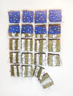  Nancy Billings Textile Art Nancy Billings American Textile Art Democracy II Hanging on by a Thread 2022 - 3592919