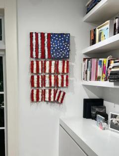  Nancy Billings Textile Art Nancy Billings American Textile Art Democracy II Hanging on by a Thread 2022 - 3592955