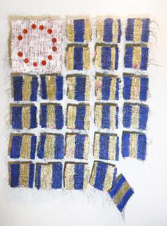  Nancy Billings Textile Art Nancy Billings Textile Art Democracy III Hanging on by a Thread Flag - 3592906