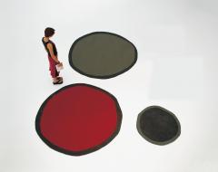  Nanimarquina Nanimarquina Aros Round Rug in Black and Gray - 2699610