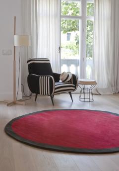  Nanimarquina Nanimarquina Aros Round Rug in Black and Gray - 2699611