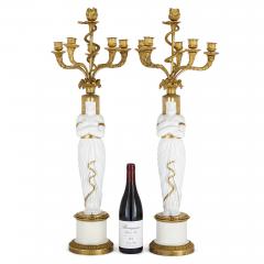  Nast Porcelain Manufactory French Empire period Egyptian style porcelain candelabra - 2282808
