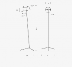  Nemo Lighting Vico Magistretti Claritas Floor Lamp for Nemo - 2491435