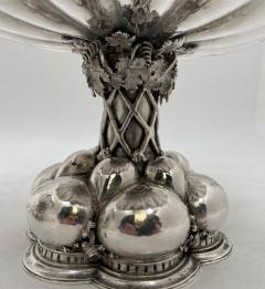  Neresheimer German Continental Silver Pair of 19th C Compotes Footed Centerpiece Bowls - 3237432