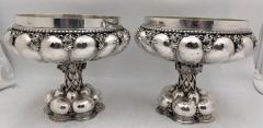 Neresheimer German Continental Silver Pair of 19th C Compotes Footed Centerpiece Bowls - 3237436