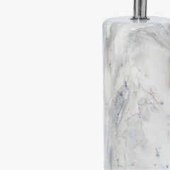  Nessen Studios Arabescato Marble Nickel Table Lamp by Walter von Nessen for Nessen Lamps - 2160449