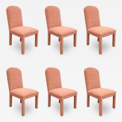  Nessen Studios Karl Springer Style Set of Six Dining Chairs in Ultrasuede - 104924