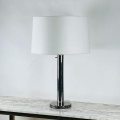  Nessen Studios Large Bauhaus or Art Deco Style Chrome and Marble Table or Desk Lamp - 3729210