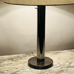  Nessen Studios Large Bauhaus or Art Deco Style Chrome and Marble Table or Desk Lamp - 3729214