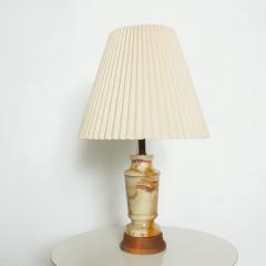  Nessen Studios Nessen Regency Marble Table Lamp on Wood Platform 1950s Elegant Simplicity - 1706608