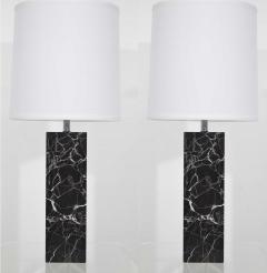  Nessen Studios Nessen Studio Marble Table Lamps in Black Marble - 1370112