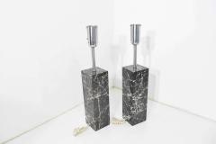  Nessen Studios Pair of Marble Table Lamps by Nessen Studio - 1274869
