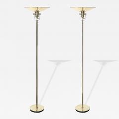  Nessen Studios Pair of Mid Century Articulating Polished Brass Torchieres signed Nessen Studios - 4719850
