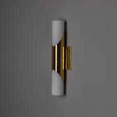  Neuhaus Leuchten Pair of 1960s Neuhaus Leuchten Glass and Brass Sconces By Rolf Krueger - 4590919