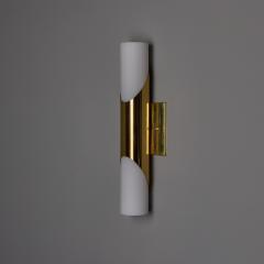  Neuhaus Leuchten Pair of 1960s Neuhaus Leuchten Glass and Brass Sconces By Rolf Krueger - 4590920