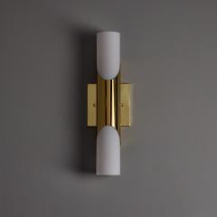  Neuhaus Leuchten Pair of 1960s Neuhaus Leuchten Glass and Brass Sconces By Rolf Krueger - 4590925