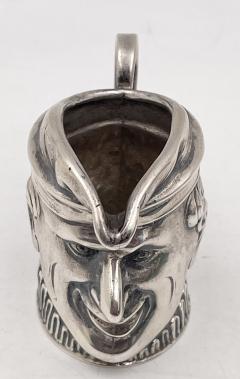  New Orleans Silversmiths 1938 New Orleans Silversmiths Human Long Nosed Sterling Silver Creamer Toby Jug - 3252883