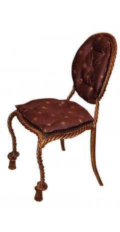  Niccolini Niccolini Pair of Gilt Iron Side Chair - 1611836