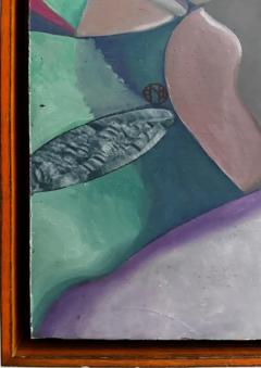  Nicholas Orsini Vintage Nicholas Orsini Abstract Portrait Painting of a Man - 3638653