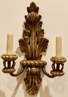  Niermann Weeks 18th C Style Niermann Weeks Giltwood Acanthus Leaf 2 Lite Sconce a Pair - 2309349