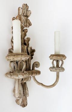  Niermann Weeks Nierman Weeks Faux Wood Acanthus Leaf Scones for Luminaire 2 Pairs Available - 4205449