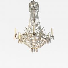  Niermann Weeks Niermann Weeks French Crystal Greek Key Basket Crown Chandelier - 3671842