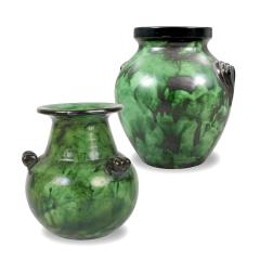  Nittsjo Art Deco Vase in Malachite Glaze by Erik Mornils for Nittsjo - 2819926