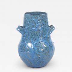  Nittsjo Swedish Modern Vase in Cerulean Glaze by Nittsj Keramik - 3603311